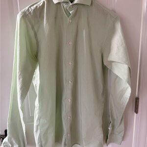 Pronto Uomo Tall 16 36/37 Men's Light Green Dress Shirt